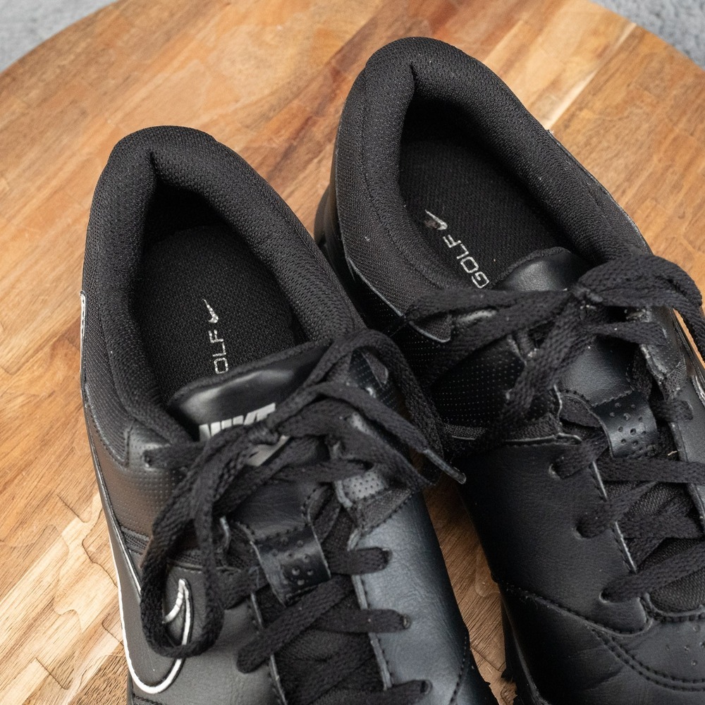 Nike Durasport 4 Golf Shoes Mens 9 Black Athletic Cleats Golfing Outdoor 844550 - Picture 7 of 10
